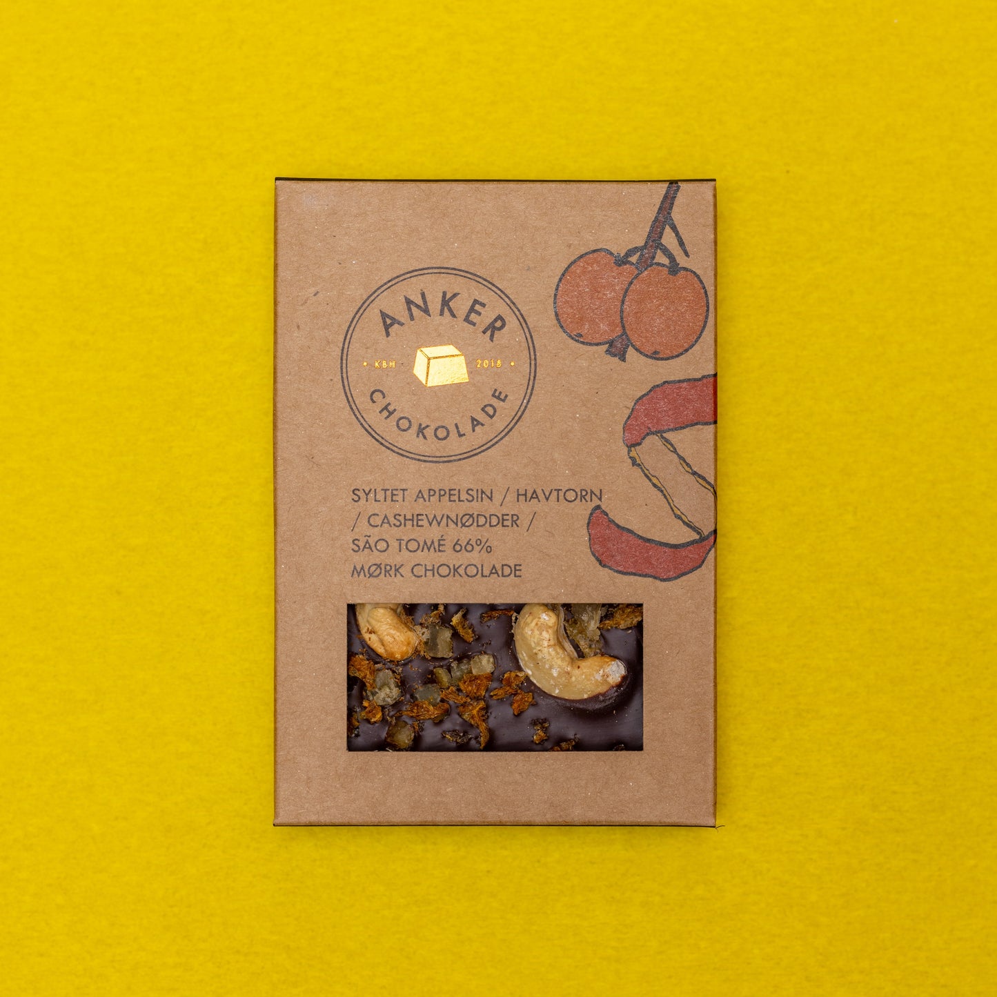 Anker Chokolade - 100gr Plade Sâo Tomé 66% mørk chokolade