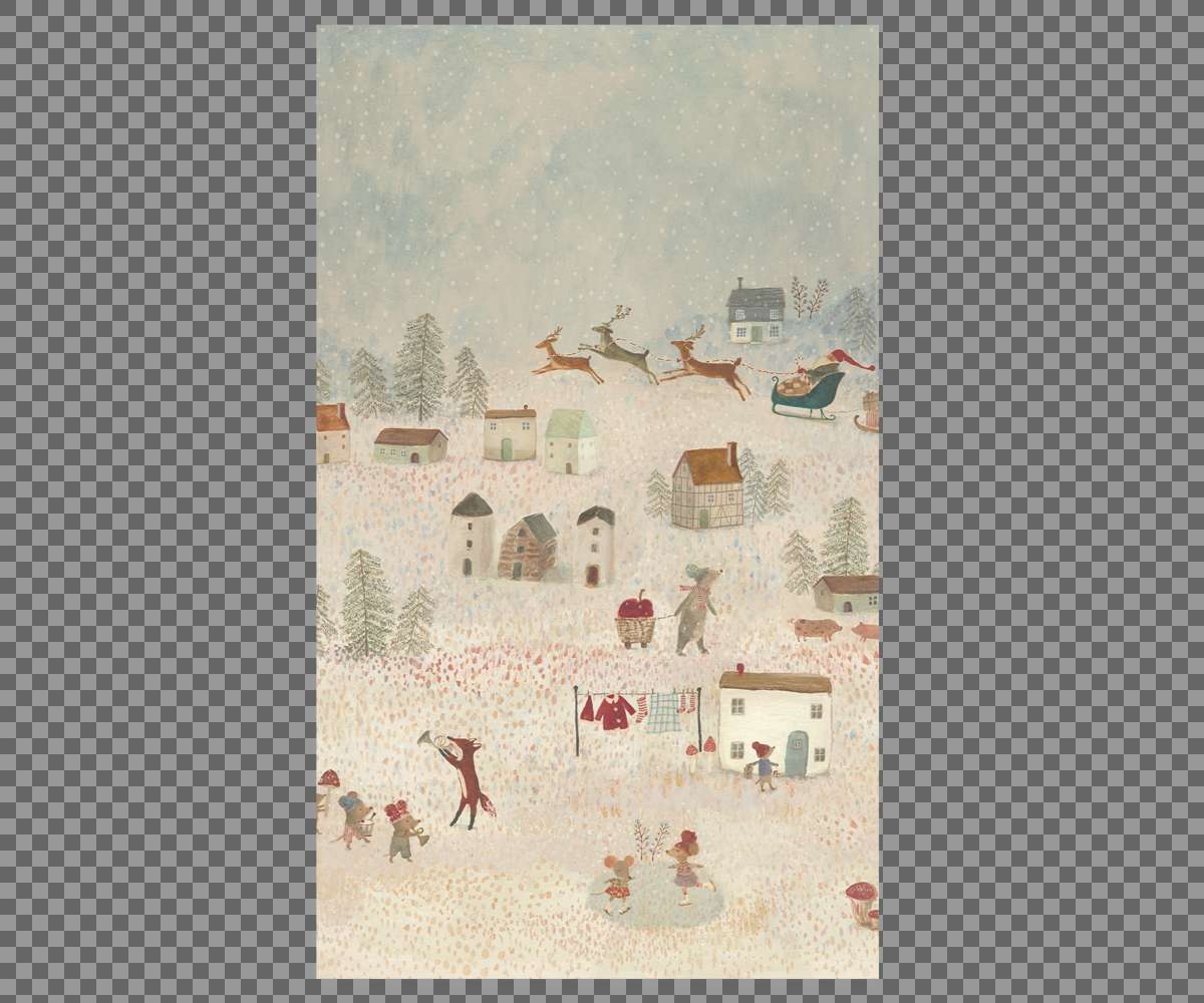Maileg - Gavepapir 10 m Santa is coming