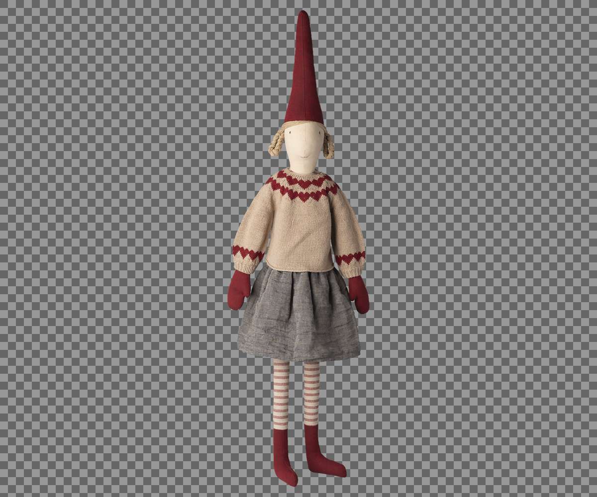 Maileg - Nisse Str. 6 Pige Nederdel Og Strikket Sweater