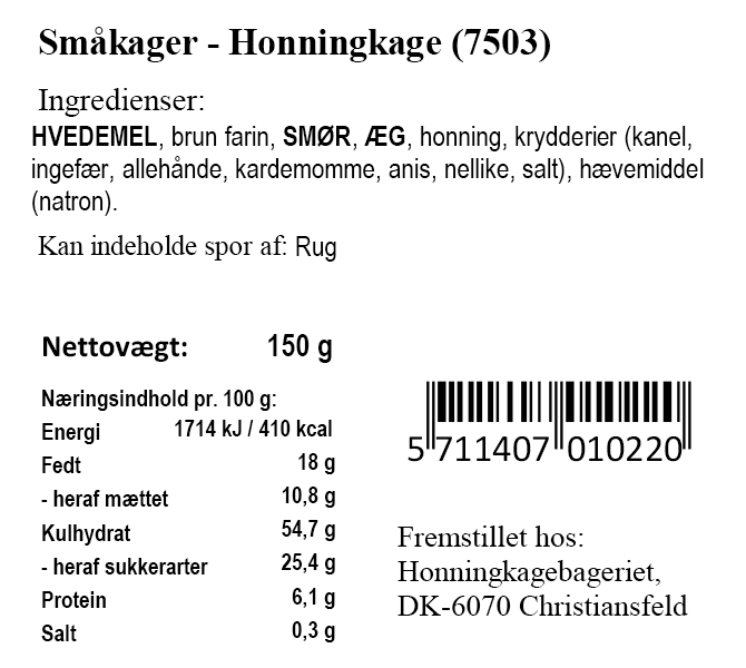 Xocolatl - Småkager Med Honningkage