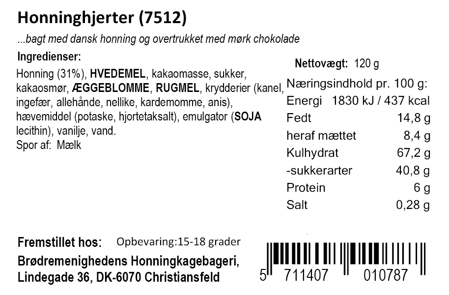 Xocolatl - Honninghjerter I Pose