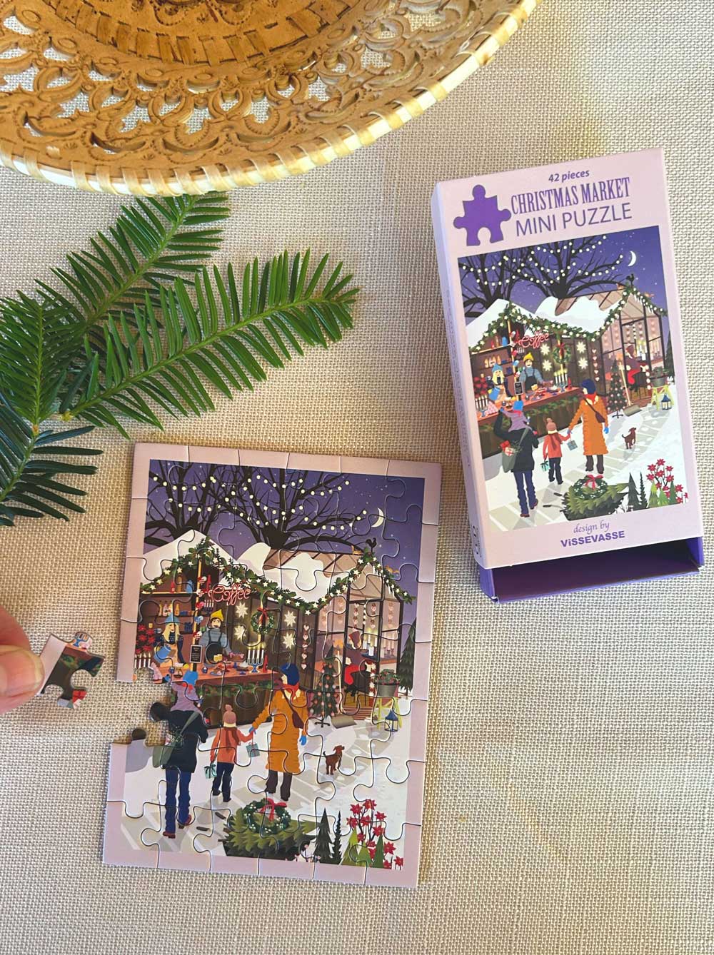 Vissevasse - Christmas Market Mini Puzzle 42 Brikker