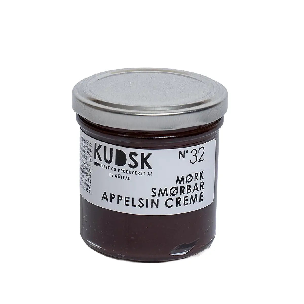 KUDSK Nr.32 Mørk Smørbar Appelsin Creme med kakao, appelsin og hasselnødder, 170 g