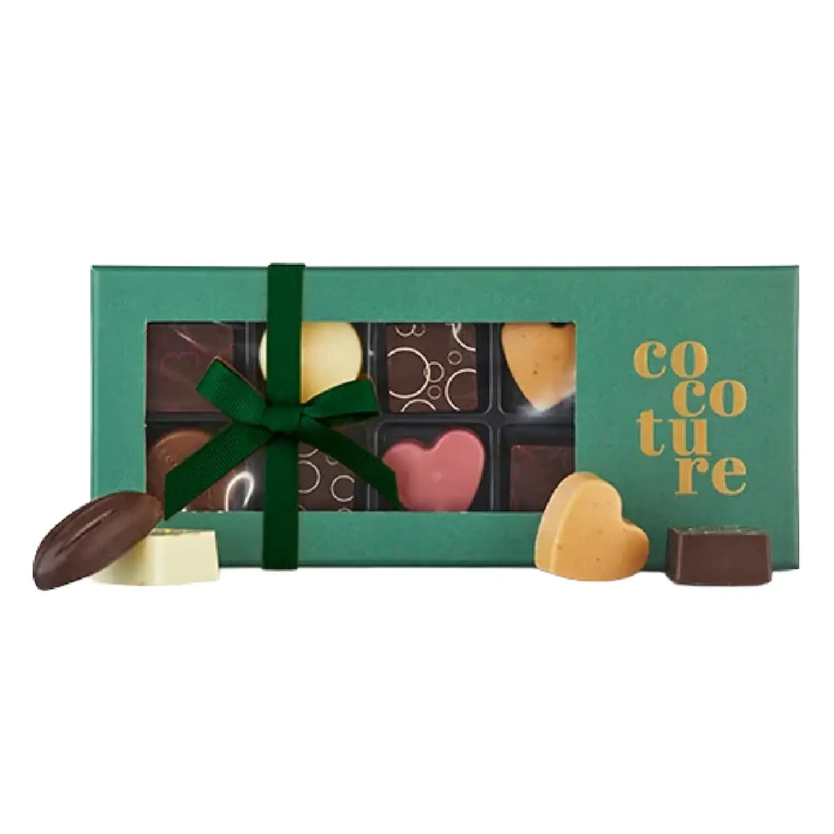 Cocoture gaveæske med 9 stk. fyldt chokolade og konfekt, ca. 82 g