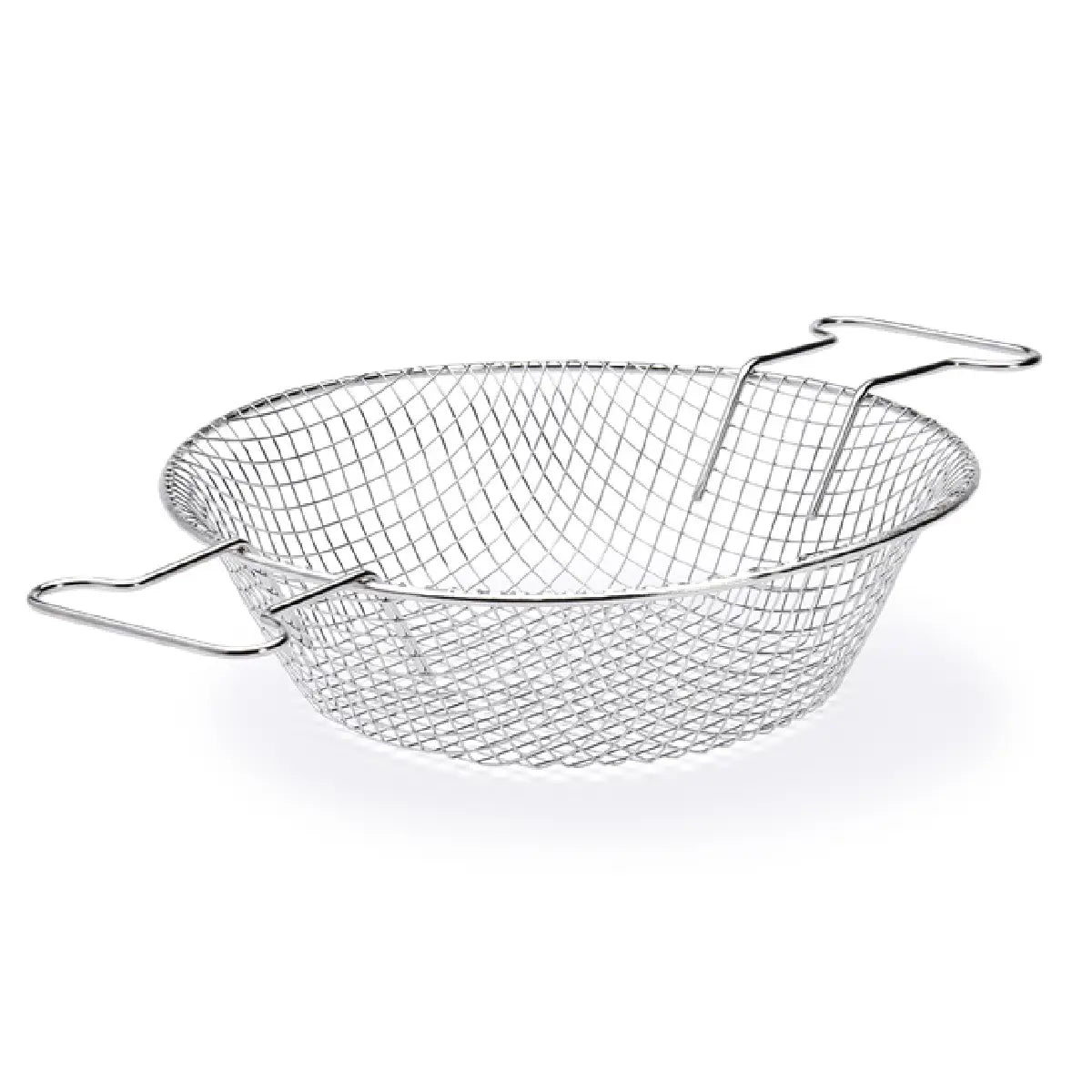 de Buyer La Lyonnaise friturekurv i rustfrit stål Ø28 cm med tætvævet net og to håndtag til afdrypning ved fritering