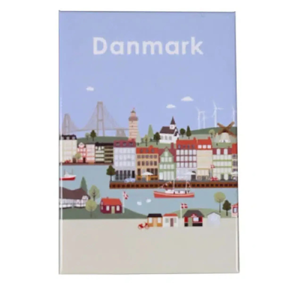 Det Gamle Apotek magnet i metal, dekorativ lille magnet til køleskab eller opslagstavle, 8,0 x 5,4 cm, SKU 85004011