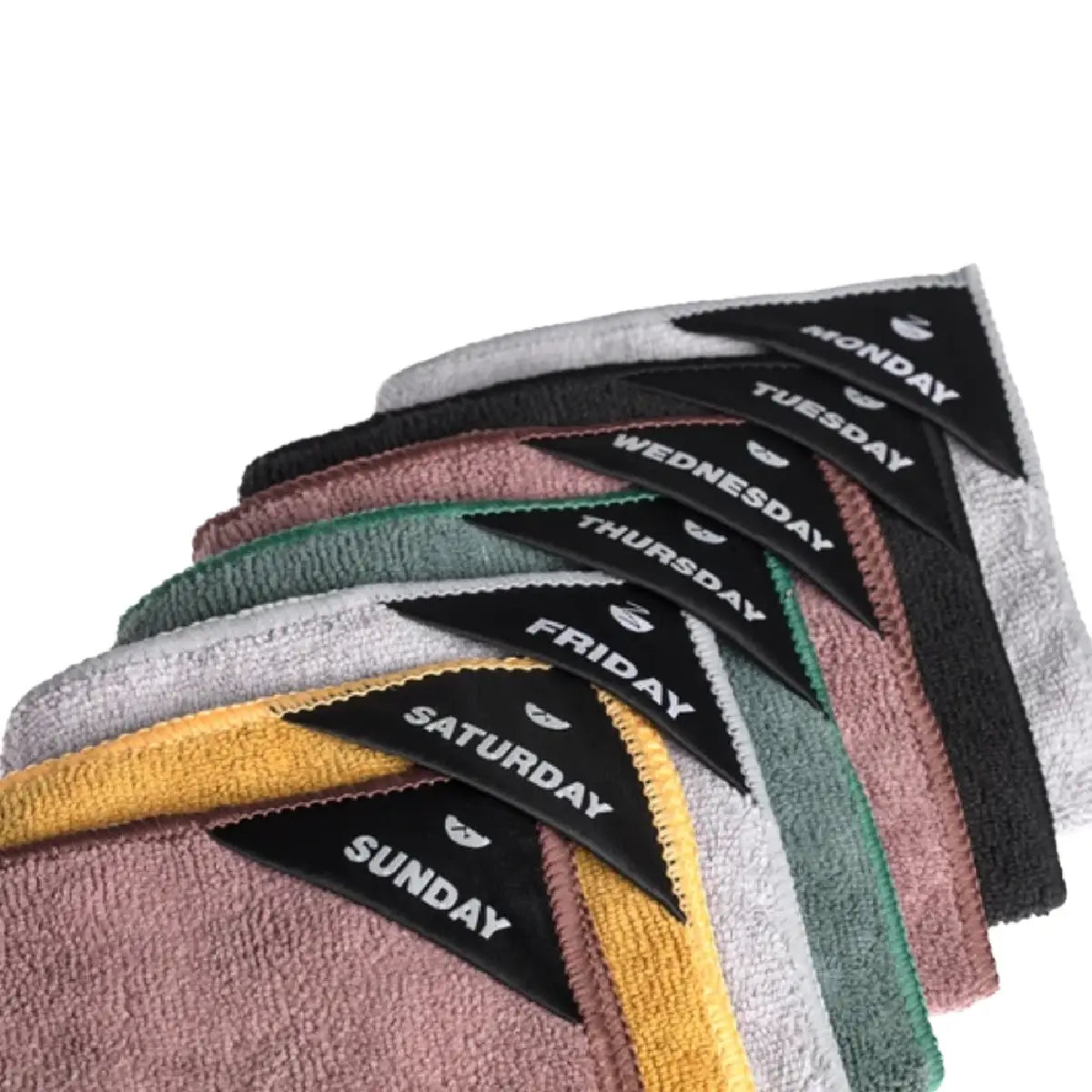 Klud Ugedagsklude Multi Color 7 stk. med ugedagsmærker til køkkenet