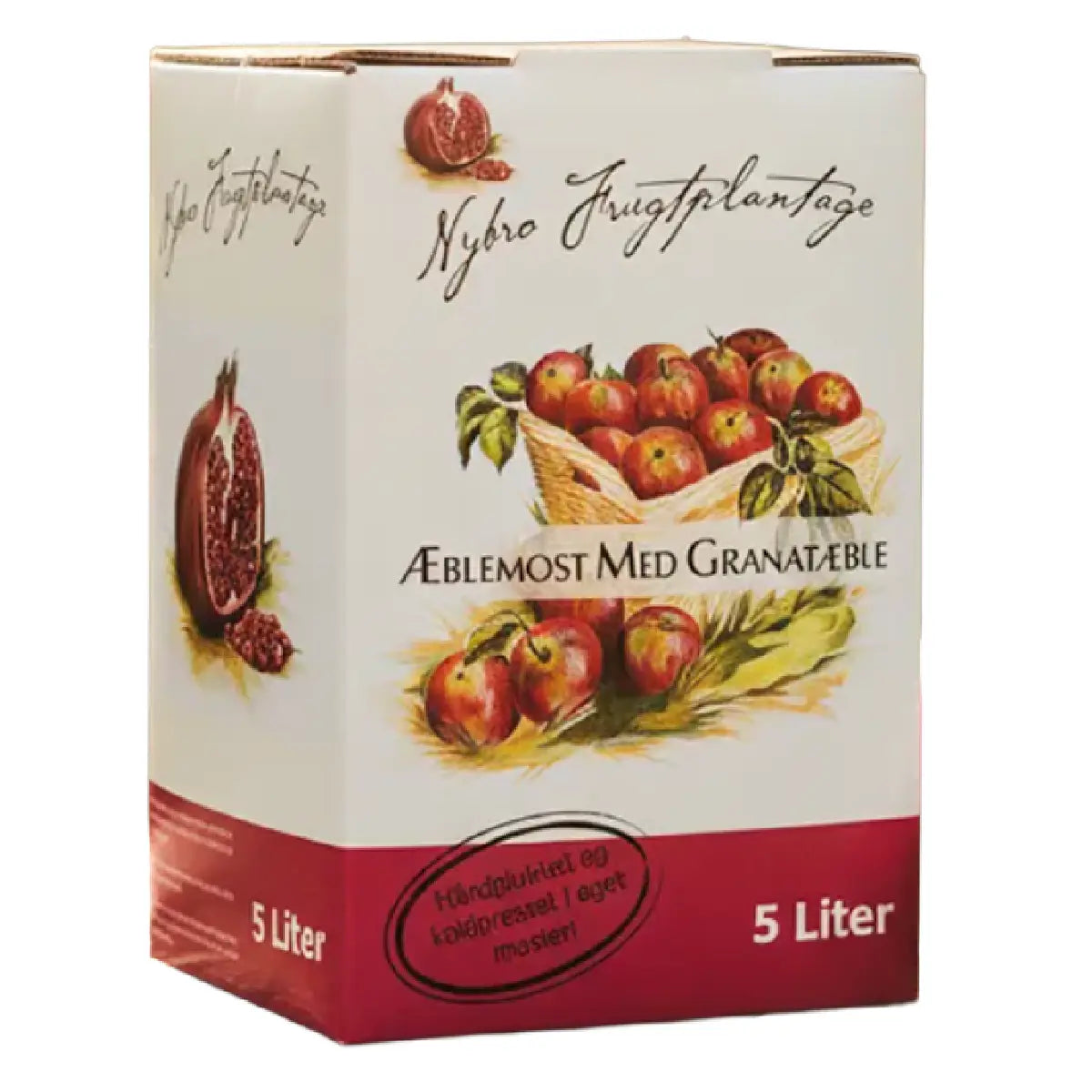 Nybro Frugt æblemost med granatæble 5 l bag-in-box