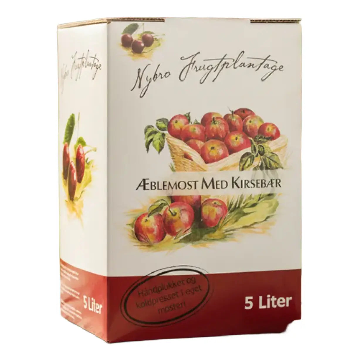 Nybro Frugt æblemost med kirsebær 5 l bag-in-box