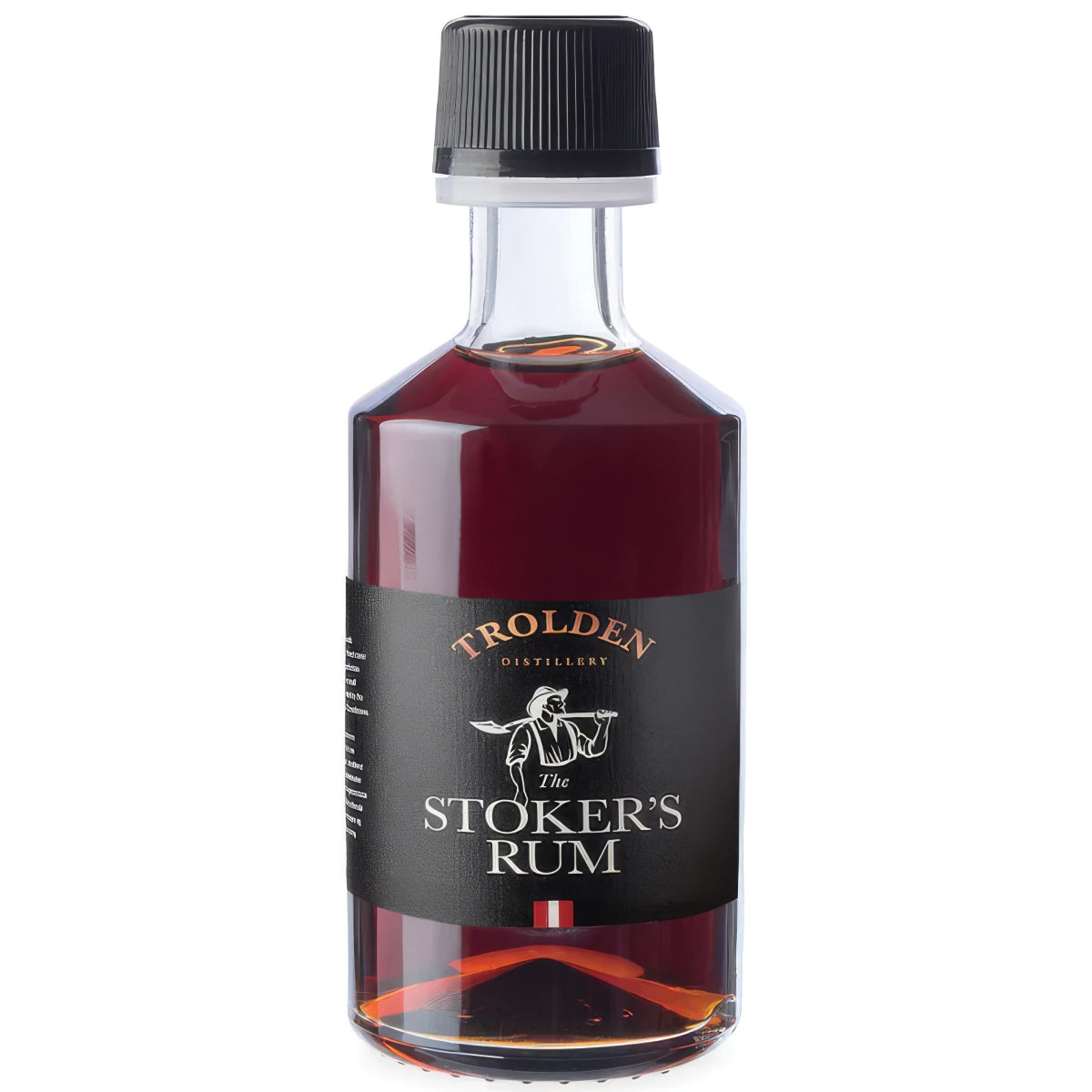 Trolden THE STOKERS RUM 5 cl – mini dansk rom destilleret på rørsukkermelasse i små kobberkedler, fadlagret på små egetræsfade med nordisk præg og afrundet smag