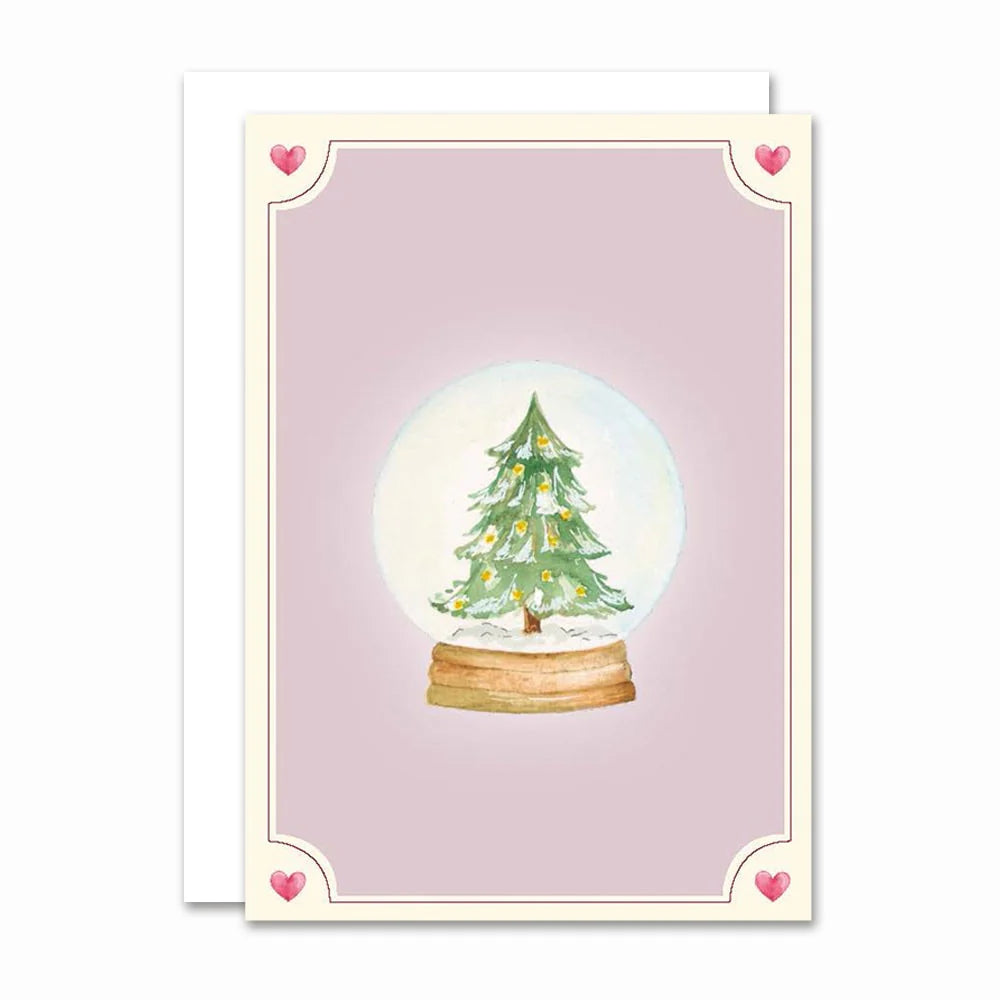 All By Voss - Lille Foldet Kort Snowglobe