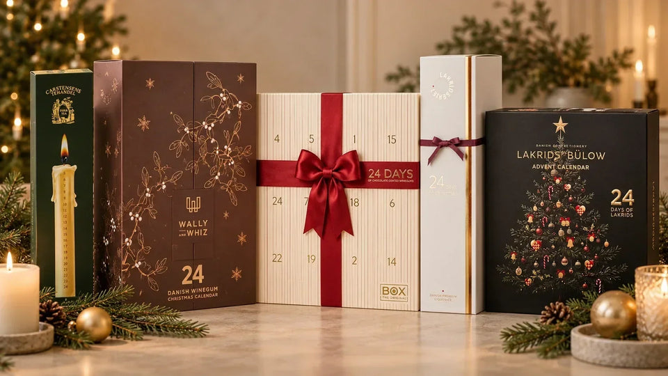 Julekalendere til voksne med chokolade, lakrids og te fra udvalget hos SMAGdansk.