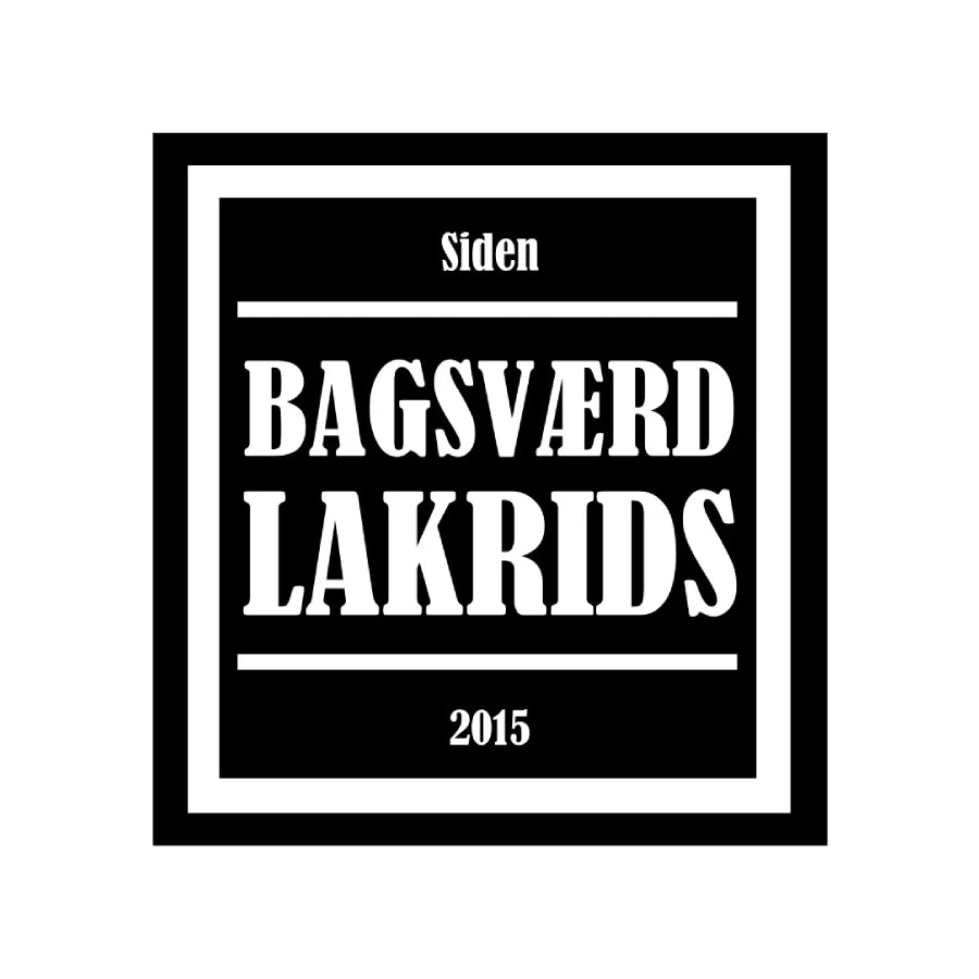 Bagsværd Lakrids logo i sort-hvid – dansk håndlavet lakridsbrand.