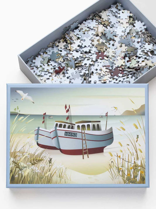 Vissevasse - FISHING BOATS Puslespil Med 1.000 Brikker