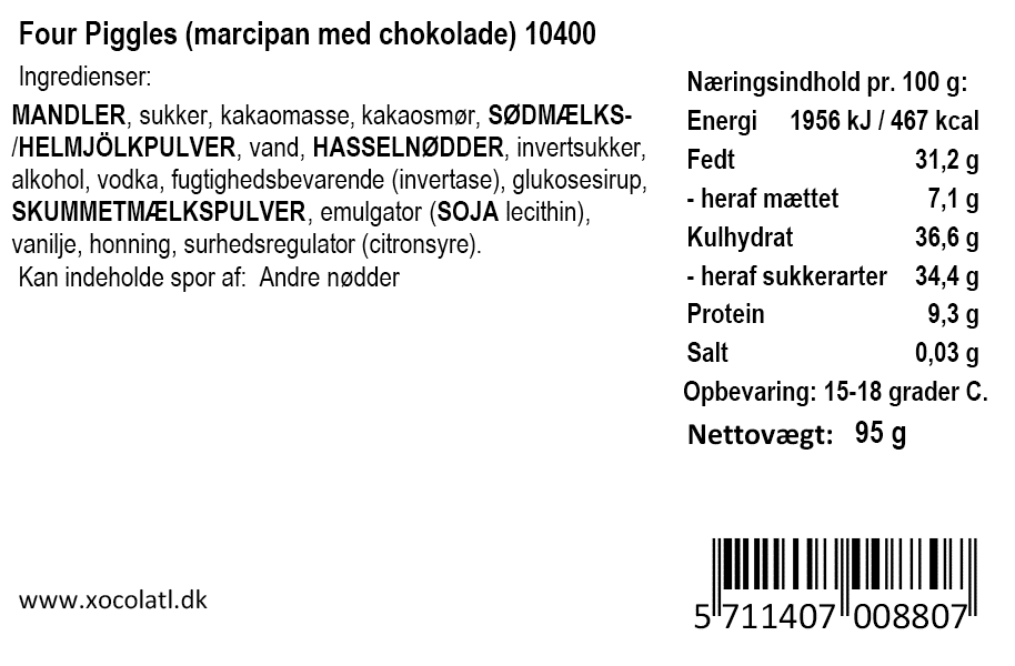 Xocolatl - 4 Grise I Æske