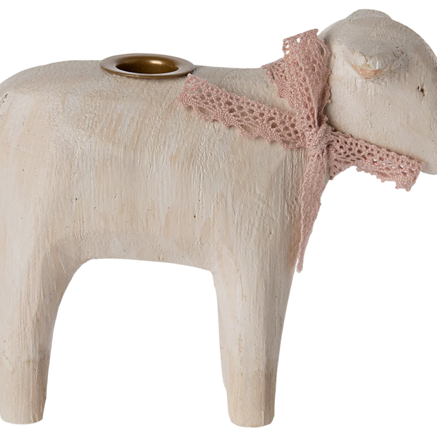 Maileg - Lysestage Lam Rosa