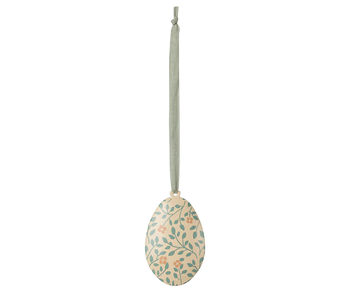Maileg - Påskeæg Ophæng Blade Mørk Mint/Mint
