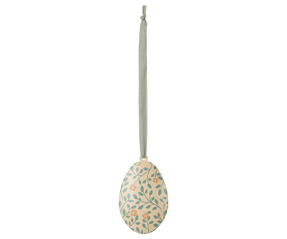 Maileg - Påskeæg Ophæng Blade Mørk Mint/Mint
