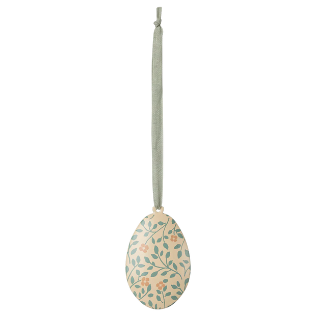 Maileg - Påskeæg Ophæng Blade Mørk Mint/Mint