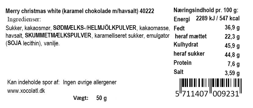 Xocolatl - Merry Christmas White
