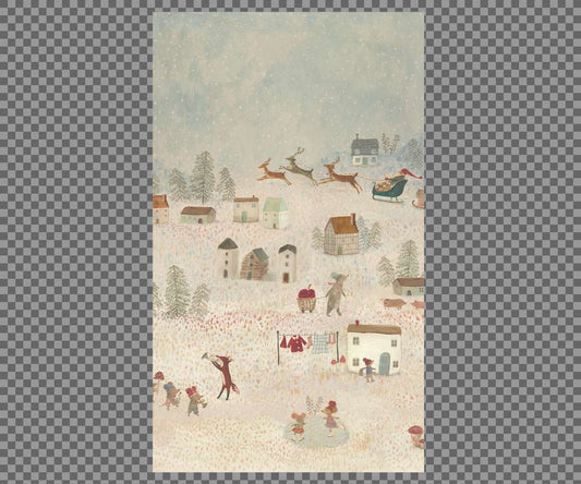 Maileg - Gavepapir 10 m Santa is coming