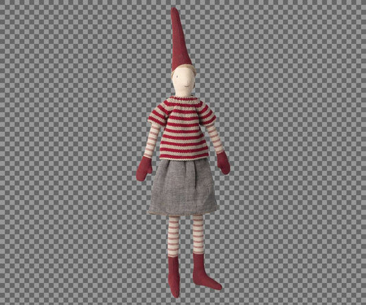 Maileg - Nisse Str. 3 Pige Nederdel Og Strikket Sweater