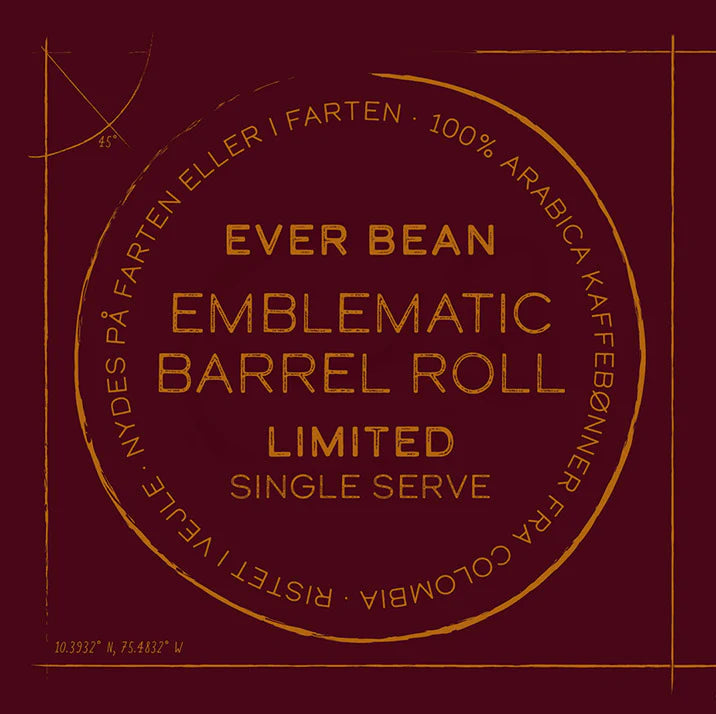EverBean Emblematic Barrel Roll Limited Single Serve kaffe fra Colombia lagret på romfade