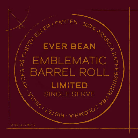 EverBean Emblematic Barrel Roll Limited Single Serve kaffe fra Colombia lagret på romfade
