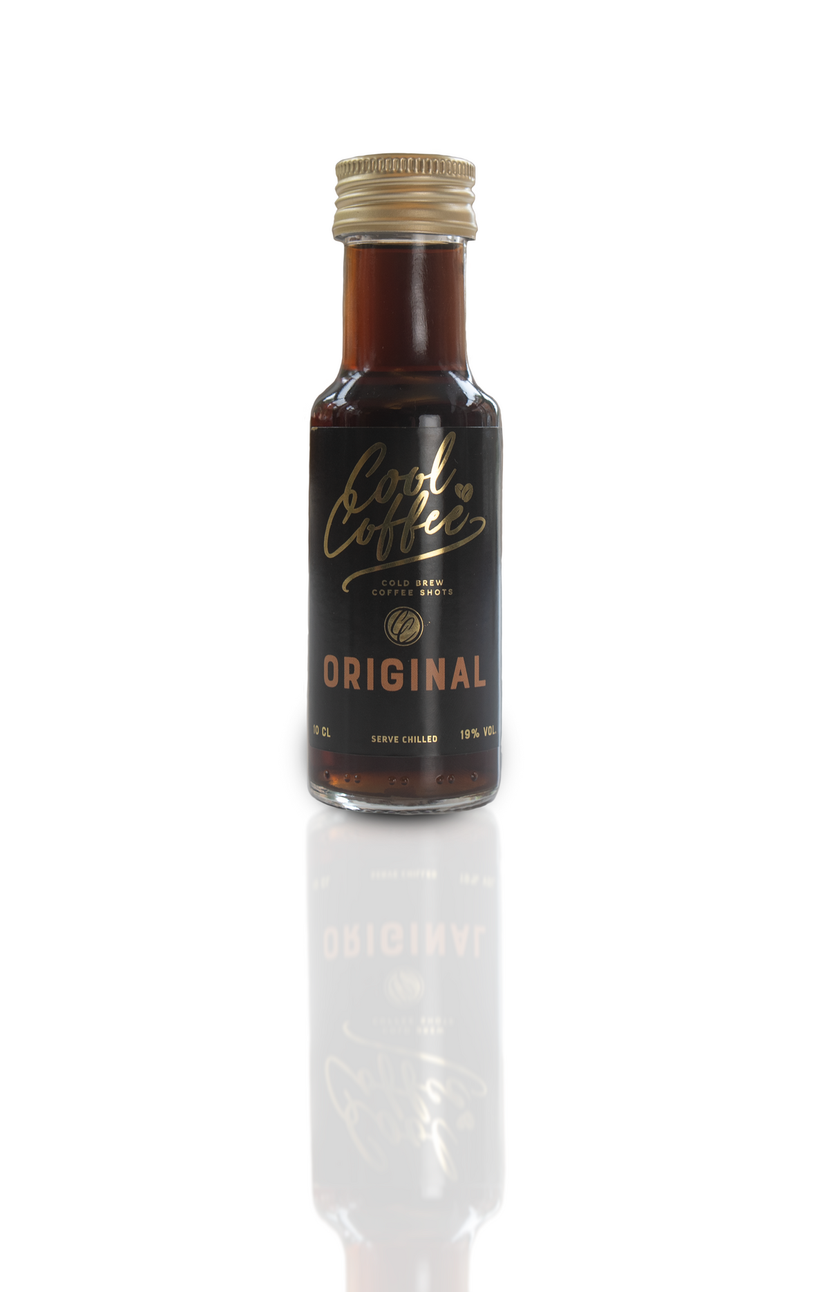 Cool-Coffee Original kaffeshot med vodka, karamel og vanilje i 10 cl flaske