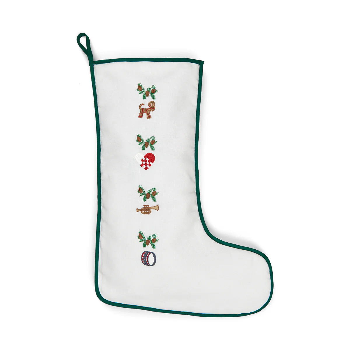 Langkilde & Søn Julesok Pakkekalender med broderede julemotiver, 50 cm