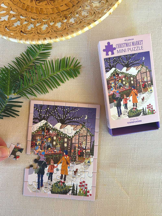 Vissevasse - Christmas Market Mini Puzzle 42 Brikker
