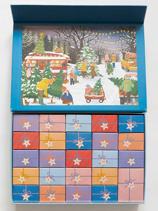 PRE-ORDRE!!!!!Vissevasse - CHRISTMAS TREES & SNOWFLAKES - Puslespilsjulekalender Med 1.000 Brikker