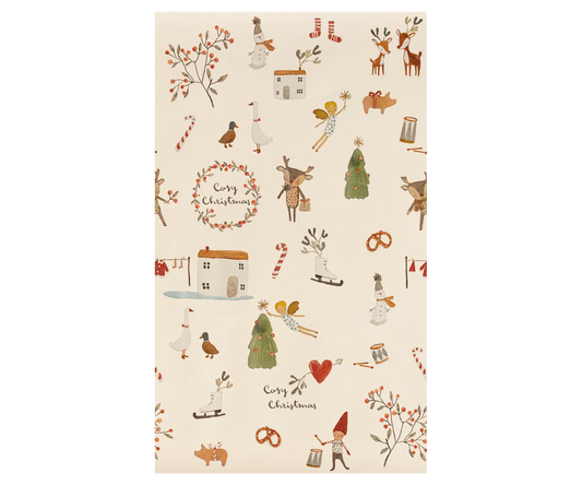 Maileg - Gavepapir Cosy Christmas 10 m - Off White