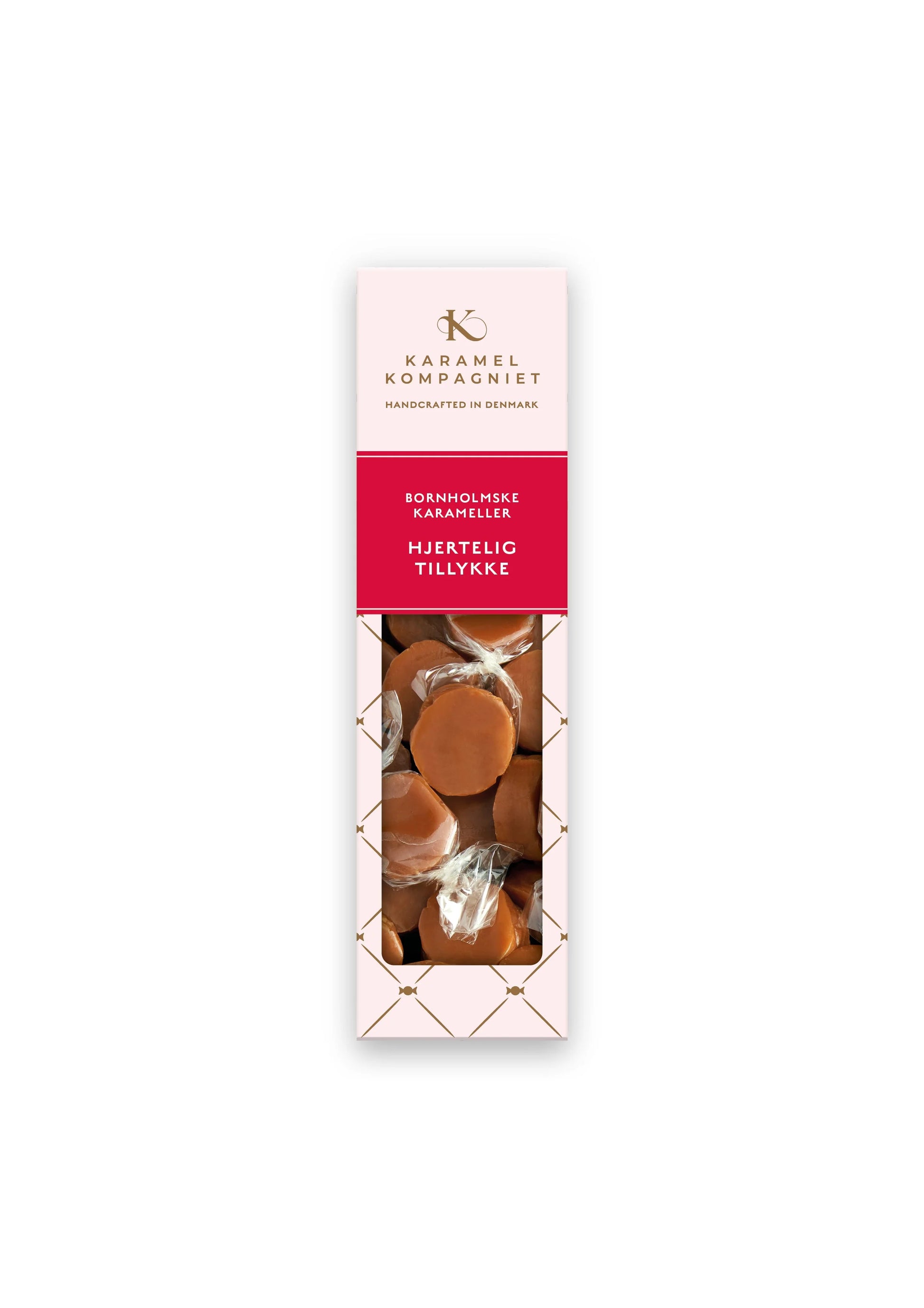 Karamel Kompagniet Hjerteligt tillykke æske med Classic Creamy Caramels 138 g
