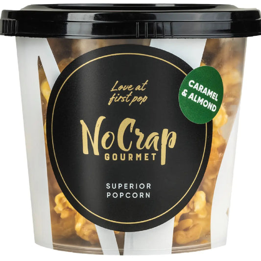 NoCrap Gourmet Mandel Karamel Popcorn 65 g med mandler og Læsø havsalt