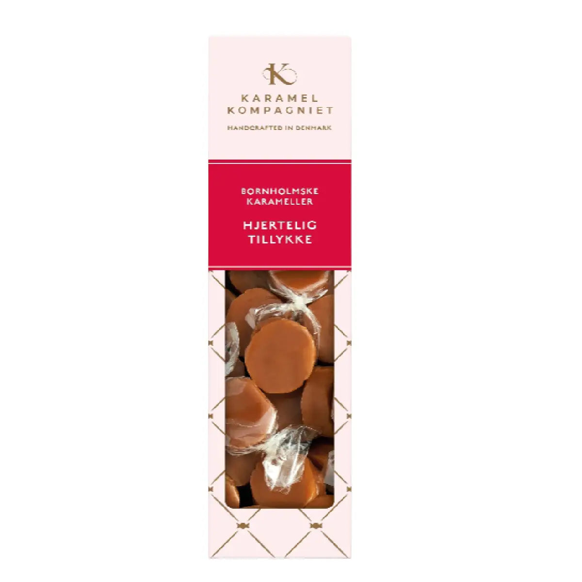 Karamel Kompagniet Hjerteligt tillykke æske med Classic Creamy Caramels 138 g