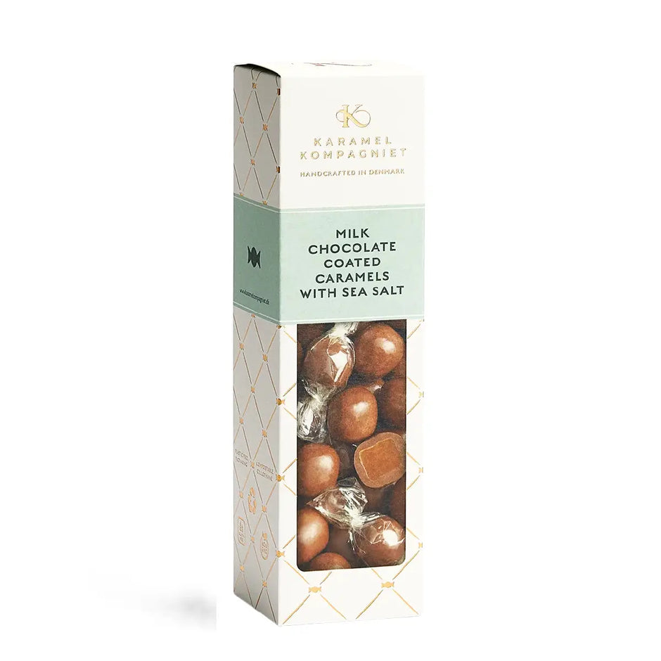 Karamel Kompagniet Milk Chocolate Coated Caramels With Sea Salt i 109 g æske