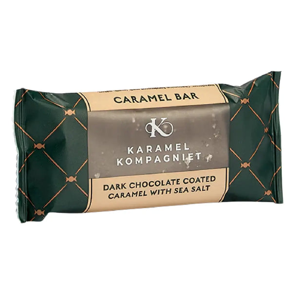 Karamel Kompagniet Karamel Bar Fløde og Salt i mørk chokolade 50 g