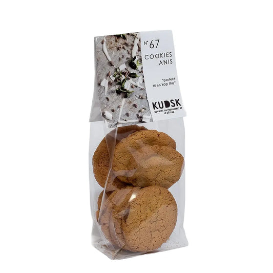 KUDSK Nr.67 Cookies Anis med hvid chokolade, anisfrø og smør, 150 g