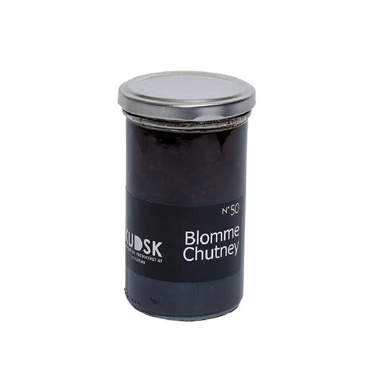 KUDSK Nr.50 Blomme Chutney med Opal-blommer, balsamico, sennepsfrø og chili, 300 g