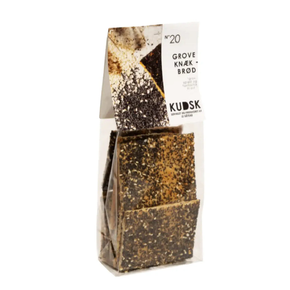KUDSK Nr.20 Grove Knækbrød med grahamsmel, smør, birkes og sesamfrø, 150 g