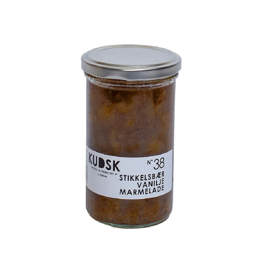 KUDSK Nr.38 Stikkelsbær Vanilje Marmelade med grønne stikkelsbær og vanilje, 300 g
