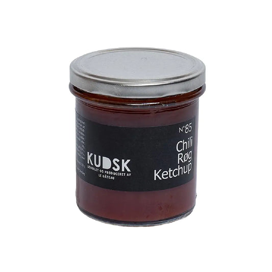 KUDSK Nr.85 Chili Røg Ketchup med tomat, chili, æble og røg, 300 g