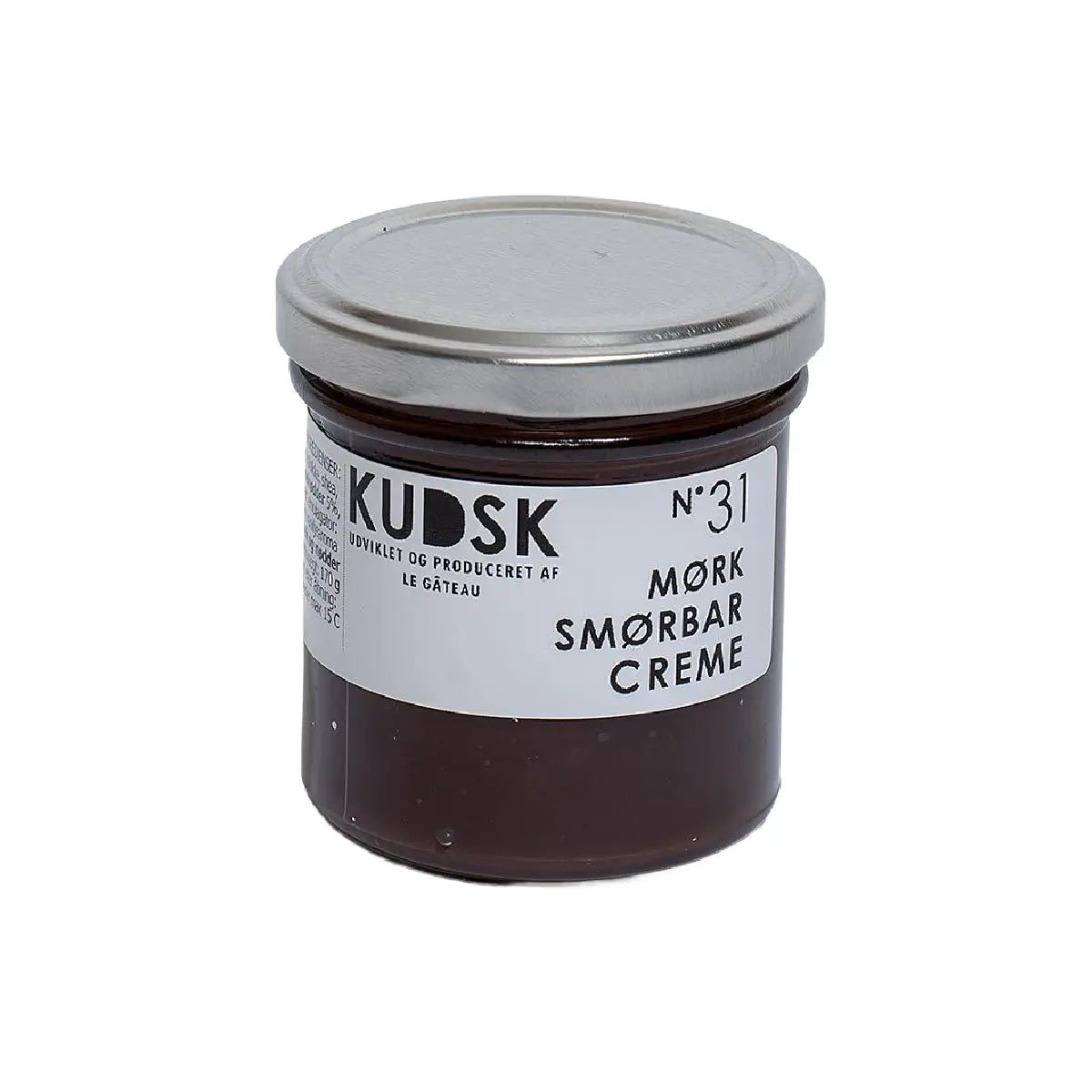 KUDSK Nr.31 Mørk Smørbar Creme med kakao og hasselnødder, 170 g