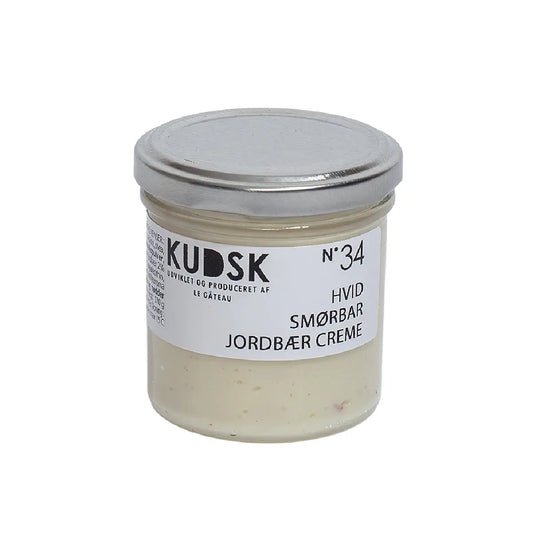 KUDSK Nr.34 Hvid Smørbar Jordbær Creme med jordbær, 170 g
