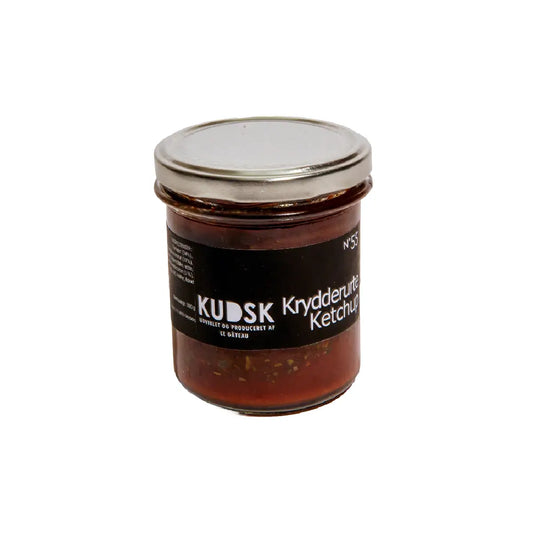 KUDSK Nr.55 Krydderurte Ketchup med tomater, æbler, løg og danske urter, 300 g