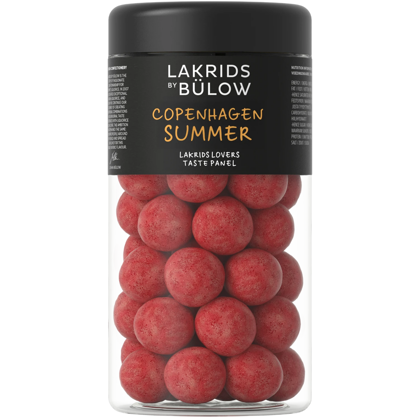 Lakrids by Bülow COPENHAGEN SUMMER 270 g med rød lakrids, dulcechokolade, appelsin, hindbær og frugtig sommersmag