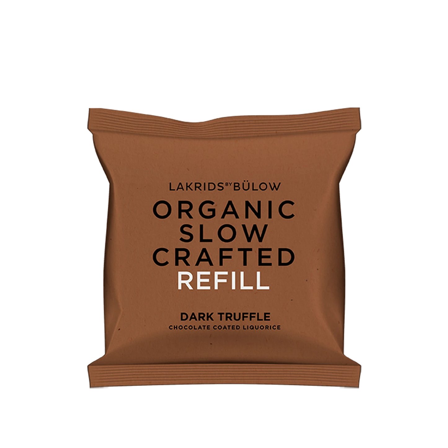 Lakrids by Bülow DARK TRUFFLE REFILL 265 g med økologisk Slow Crafted lakrids, mørk chokolade, mælkechokolade og kakaopulver