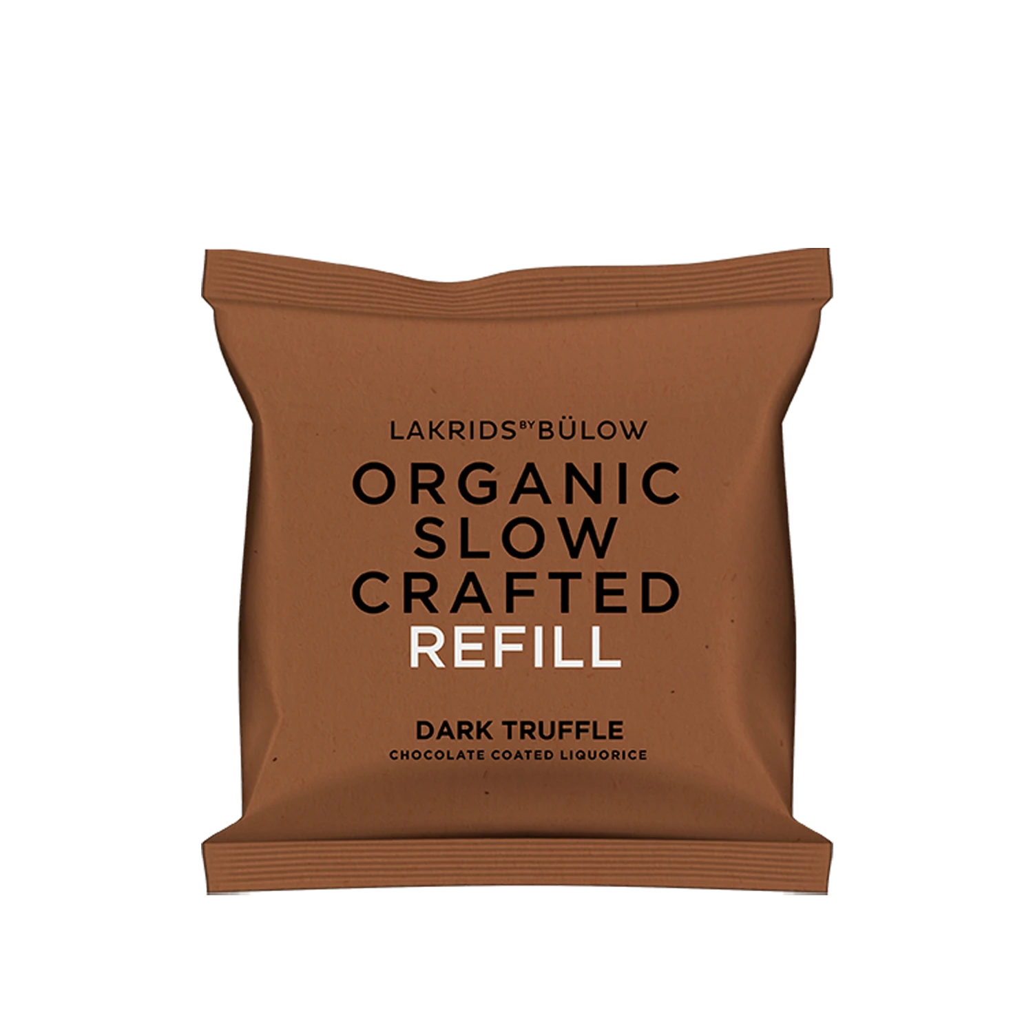 Lakrids by Bülow DARK TRUFFLE REFILL 265 g med økologisk Slow Crafted lakrids, mørk chokolade, mælkechokolade og kakaopulver