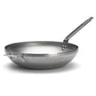 de Buyer Mineral B wok i kulstofstål, stor buet wok med flad bund, sidehank, bivoksfinish og Ø40 cm diameter til alle komfurer inklusiv induktion
